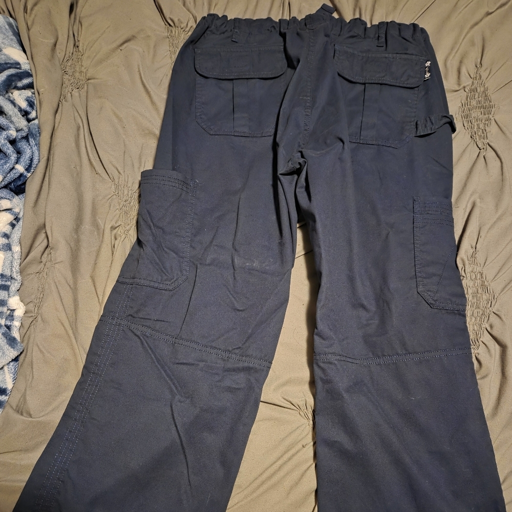 Koi Navy Blue Cargo Scrub Pants - Picture 3 of 3
